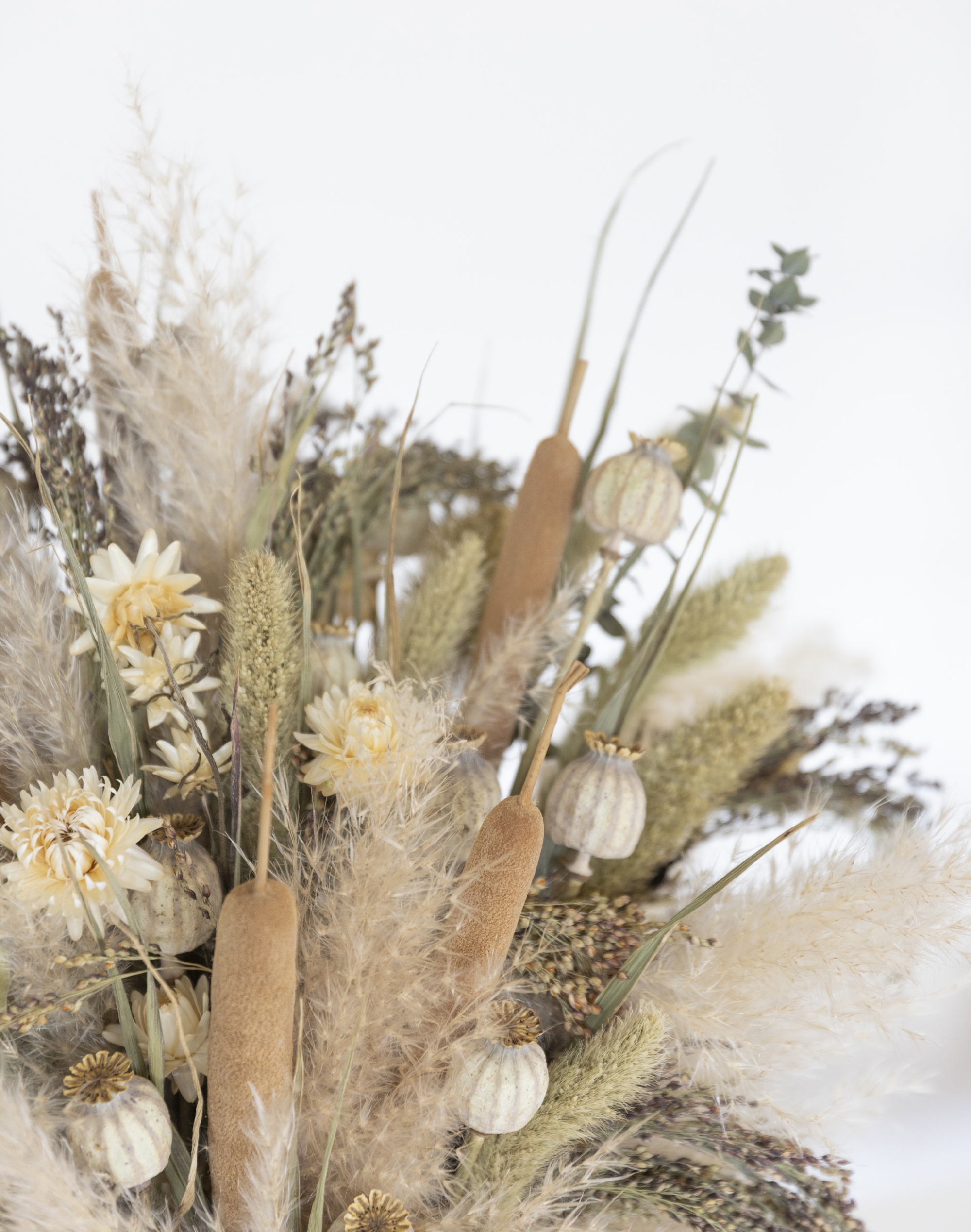 Bouquet de fleurs séchées champêtre